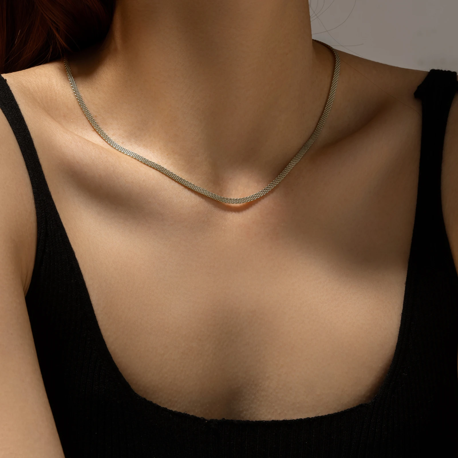 ANDYWEN 925 Sterling Silver Gold Woven Twrist Chain Necklace Bracelet Women Luxury Long Slme Jewelry Rock Punk Jewels For Women