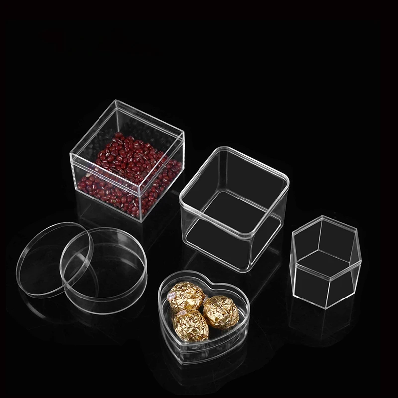 

Acrylic Transparent Snack Storage Box Jewelry Watch Belt Display Box Dustproof with Lid Wedding Candy Storage Boxes