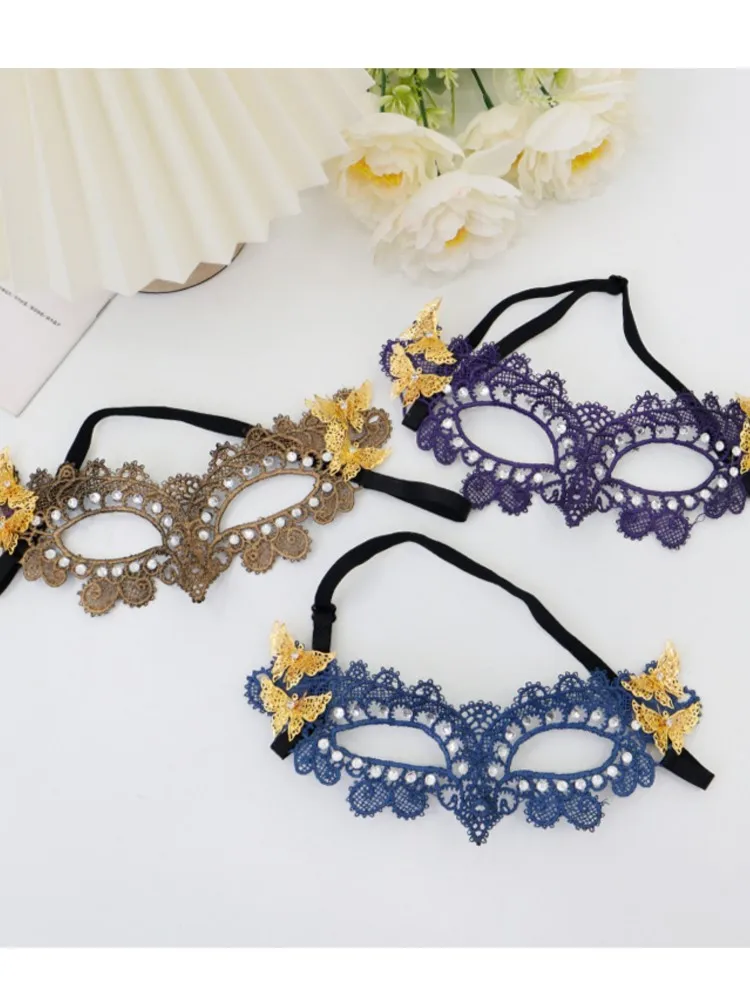 Masque pour les yeux Sexy plume eau diamant gland vénitien mascarade bal Halloween fête déguisement accessoires de déguisement dame masque facial