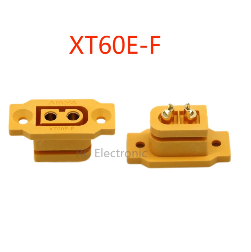 

2/5pcs Amass XT60E-F Female Plug Large Current Gold/Brass Ni Plated Connector Power Battery Connector Adapter for RC Model