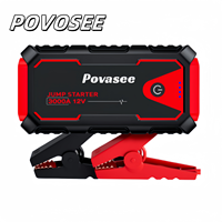 POVASEE Jump Starter Power Pack 3000A Car Battery Booster Jump Starter for 12V Vehicle Car Jump Starter Power Bank with Lighting