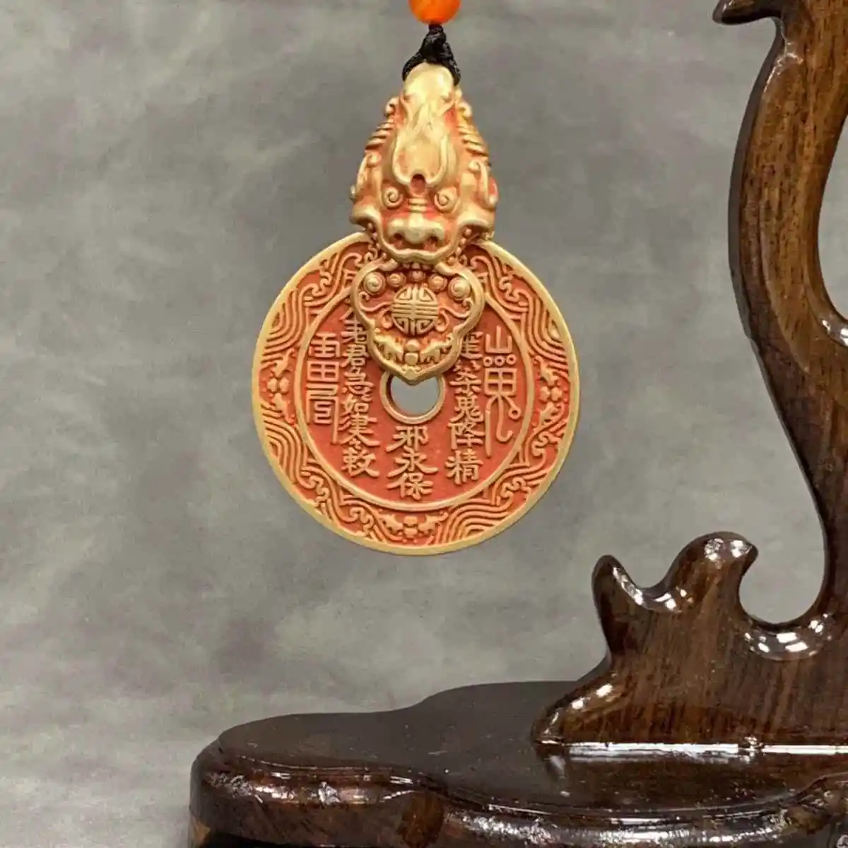 portachiavi-ciondolo-di-lusso-in-ottone-rosso-con-simbolo-xiu-e-fantasma-di-montagna-creativo-in-rame-puro-ornamento-da-appendere-per-collana