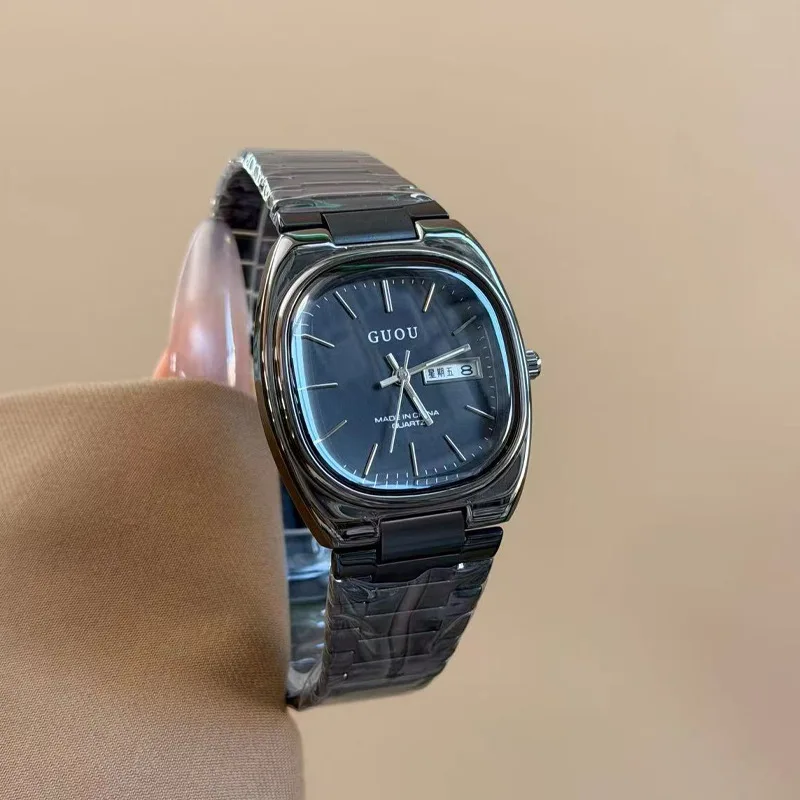 New MinimalistWomen'S WatchStylish Stainless Steel Wristwatch With An Oval Quartz MovementA High-Quality And Exquisite Timepiece