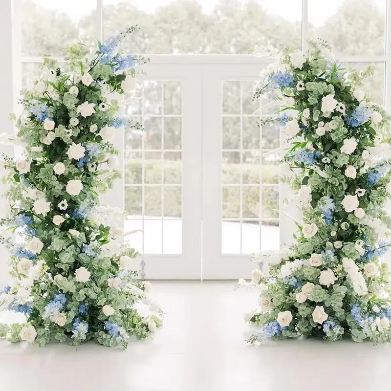 Wedding Flower Arch Simulation Artificial Floral Background Wall Decoration for Ceremony Party Event