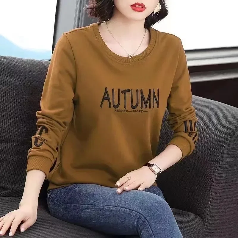 New Spring Autumn Long-sleeved T-shirts Middle-aged Elderly People Fashionable Bottoming Tops
