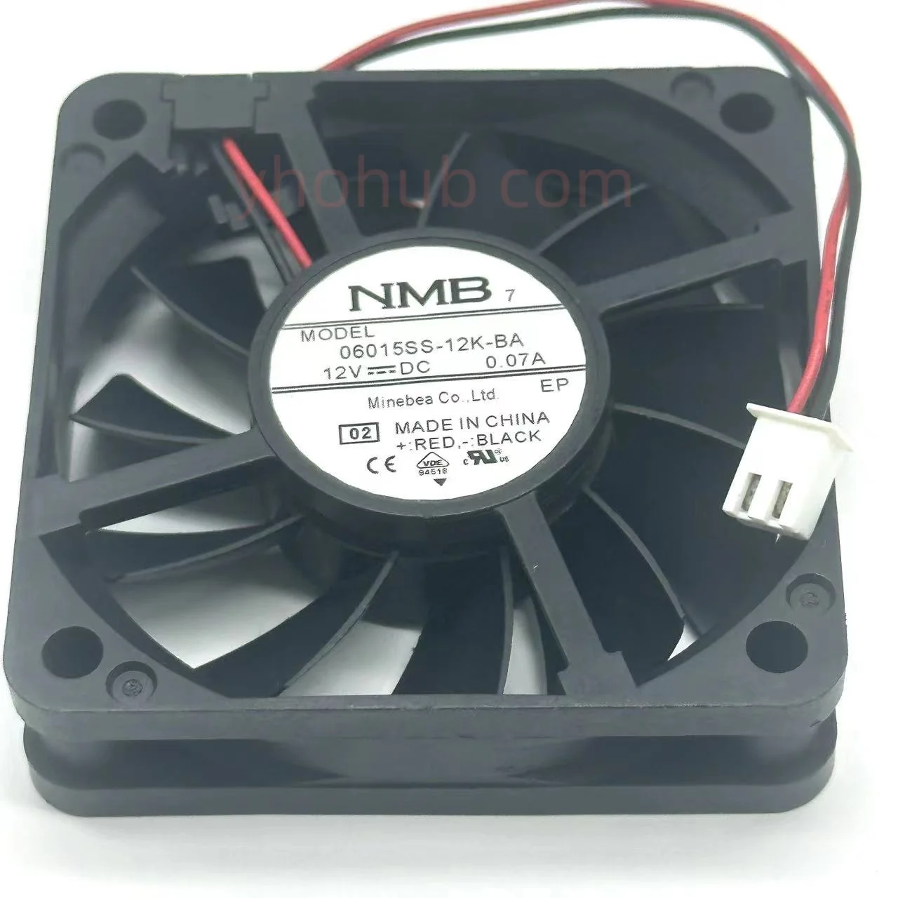 NMB 06015SS-12K-BA DC 12V 0.07A 60x60x15mm 2-Wire Server Cooling Fan