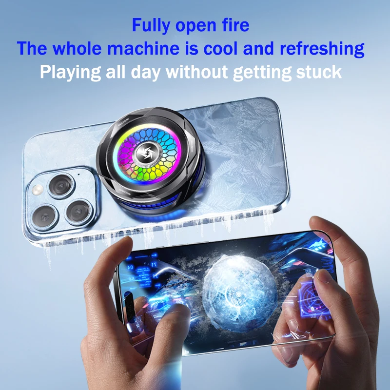 SL25 Mobile Phone Semiconductor Fan Radiator Magnetic/Back-clip 2 IN 1 Heat Sink 15W Strong Cooling Game Cooler for IOS Android