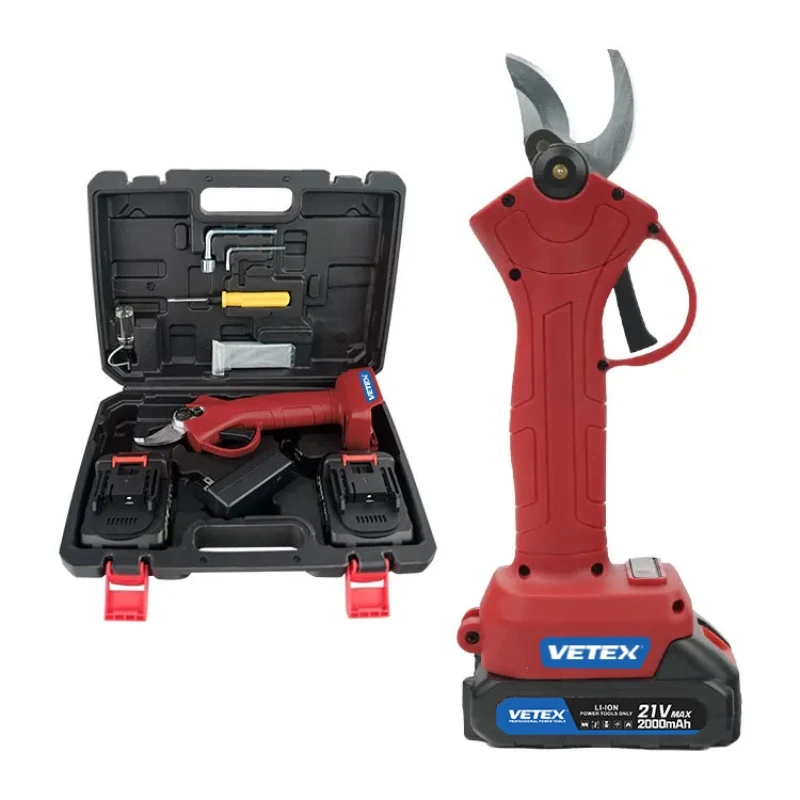 กรรไกรตัดแต่งกิ่งไม้ไร้สาย Vetex รุ่น PS-D-2125 แบบไร้แปรงถ่าน ใช้กับแบตเตอรี่ 21V สำหรับตัดแต่งกิ่งไม้ผลไม้