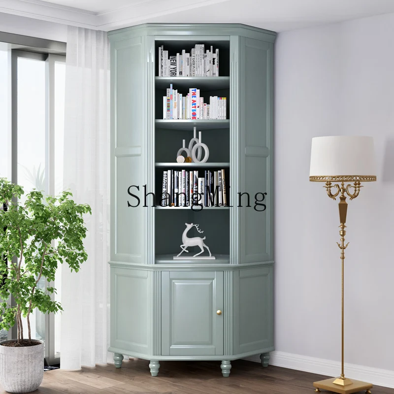 

DHY living room bookcase whole wall home study bedroom corner solid wood bookcase combination