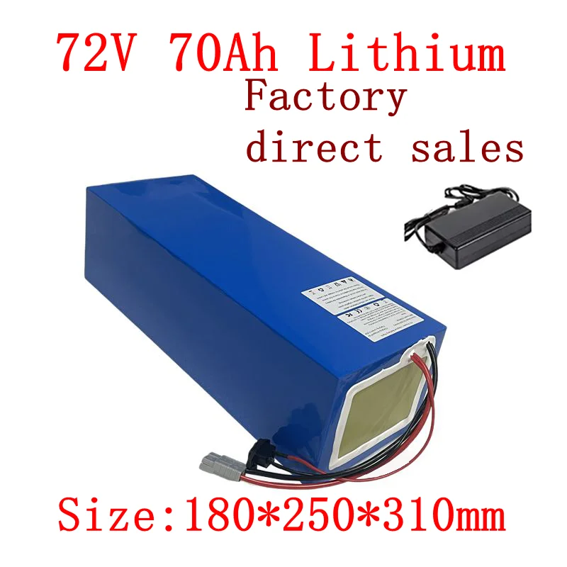 

72v 70Ah lithium ion battery li-ion with 100A BMS for 6000w bicycle bike tricycle scooter Forklift +10A charger
