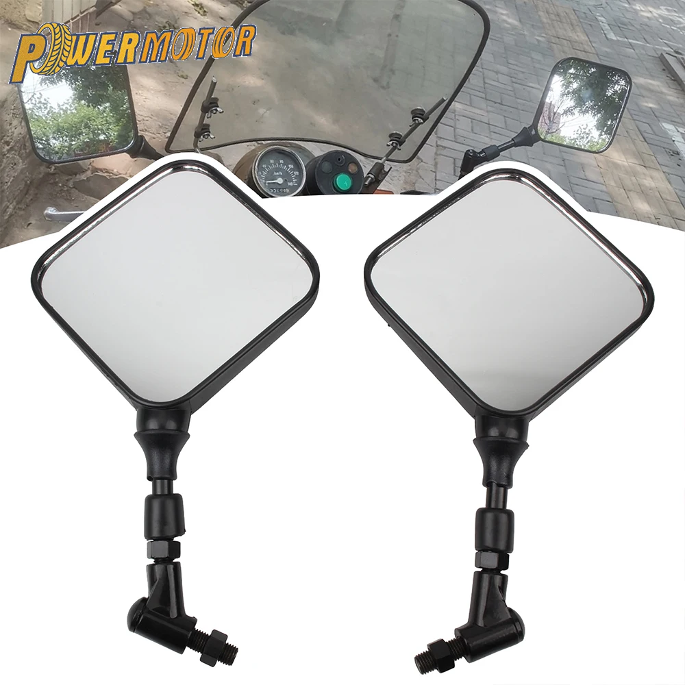 Motorcycle Rearview Mirror M10 10mm For Suzuki DR 650 350 200 250 DRZ400 Accessories 2Pcs Moped Scooter Dirt Pit Bike Supermotor