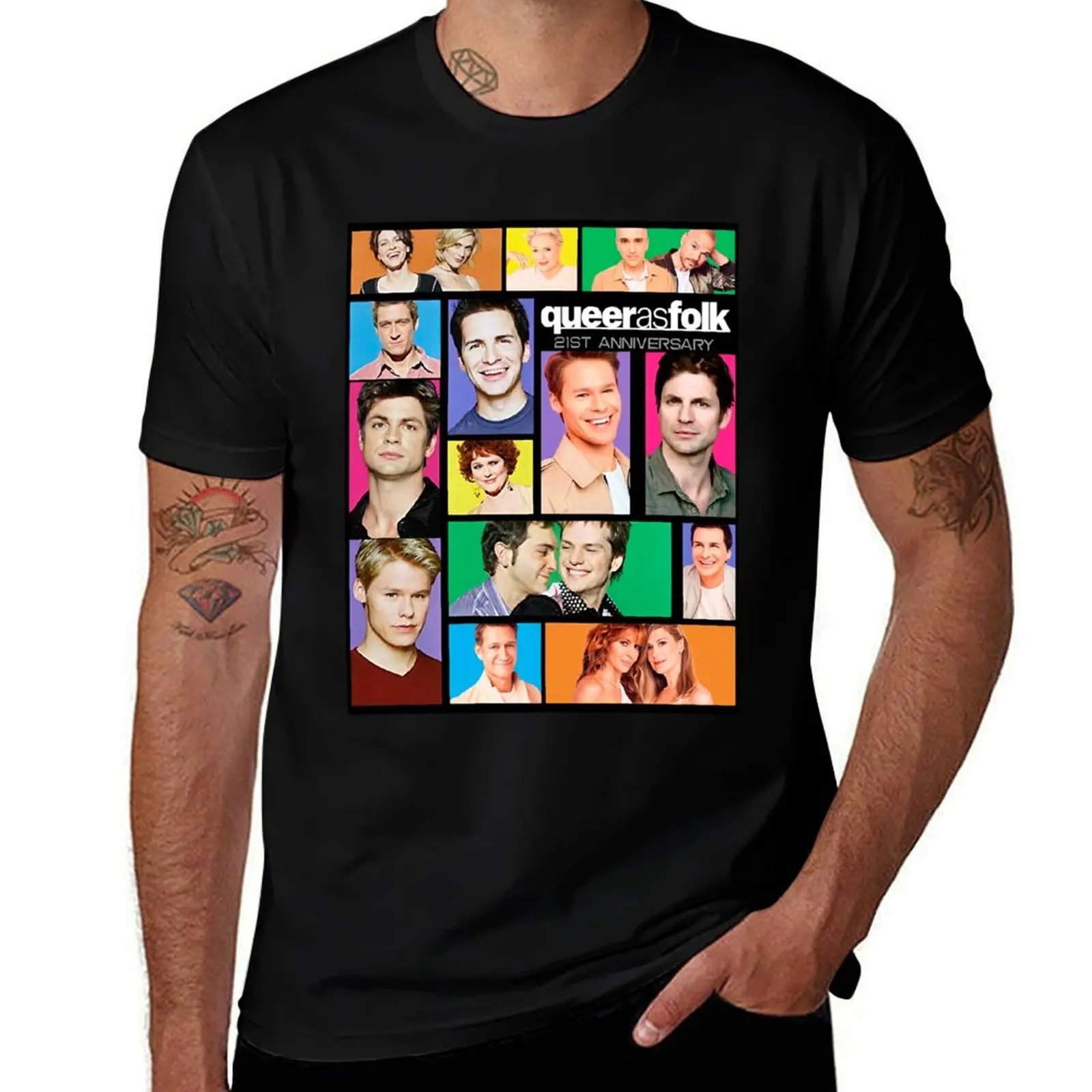 Queer as folk 21st anniversary-All STARS T-Shirt plus sizes shirts graphic tees anime figures shirts men graphic