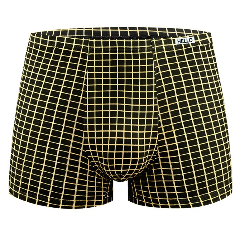 4Pcs 남성용 복서 팬티, 대형 중간 허리 복서 반바지, 부드럽고 편안하며 통기성이 뛰어난 남성용 속옷