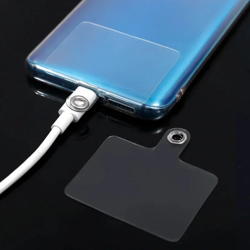 10Pcs Universele Matte Telefoon Lanyard Tabs Voor Mobiele Telefoon Tether Kaart Koord Pakking Clip Loop Gat Opknoping Riem Patche voor Iphone