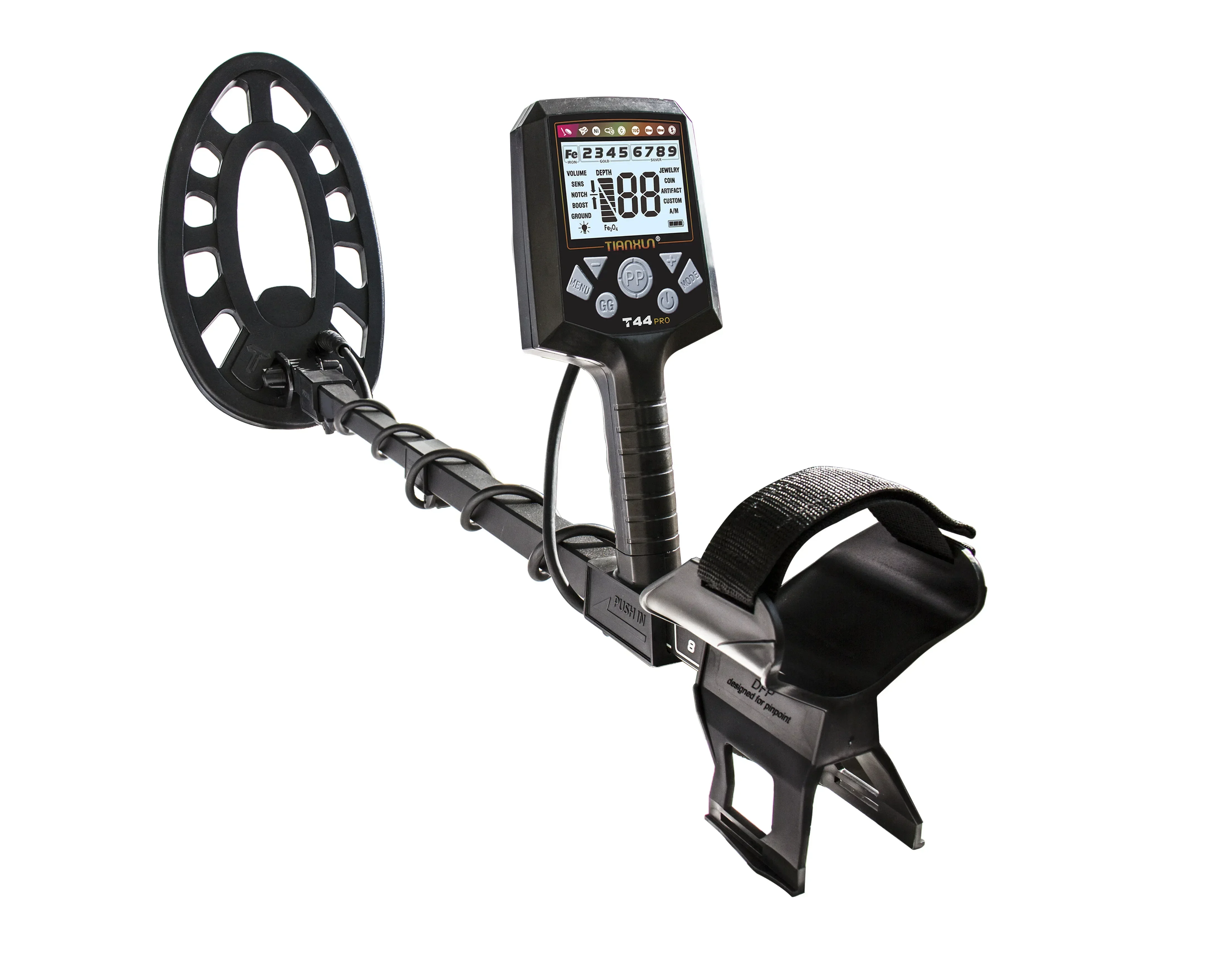 vibration alert T44 Metal Detector Professional High Sensitivity Pinpointing Gold Detector Metales  Adjustable Tracker Undergrou