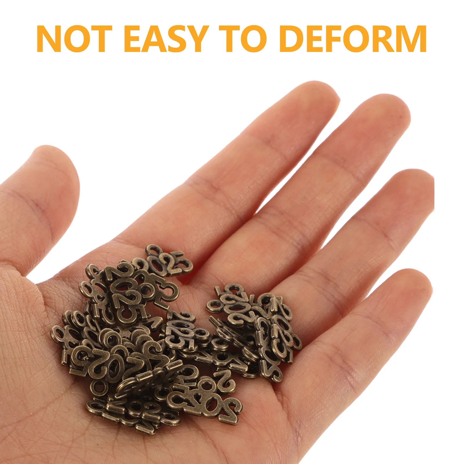 

100Pcs 2025 Number Charms Zinc Alloy Pendant DIY Jewelry Making Supplies for Necklace Bracelet Earring Craft New Year Decoration