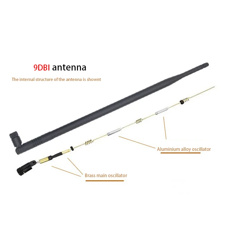 3PCS 9DBi RP-SMA Dual Band 2.4GHz 5GHz Antena de inclinação sem fio para roteador WiFi de alto ganho