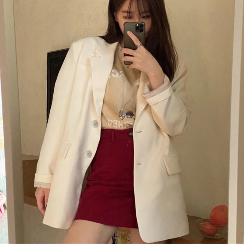 Manteau d'extérieur pour femmes, couleurs, costumes à carreaux imprimés, coussinet sur un support, Design de rue et asymétrique