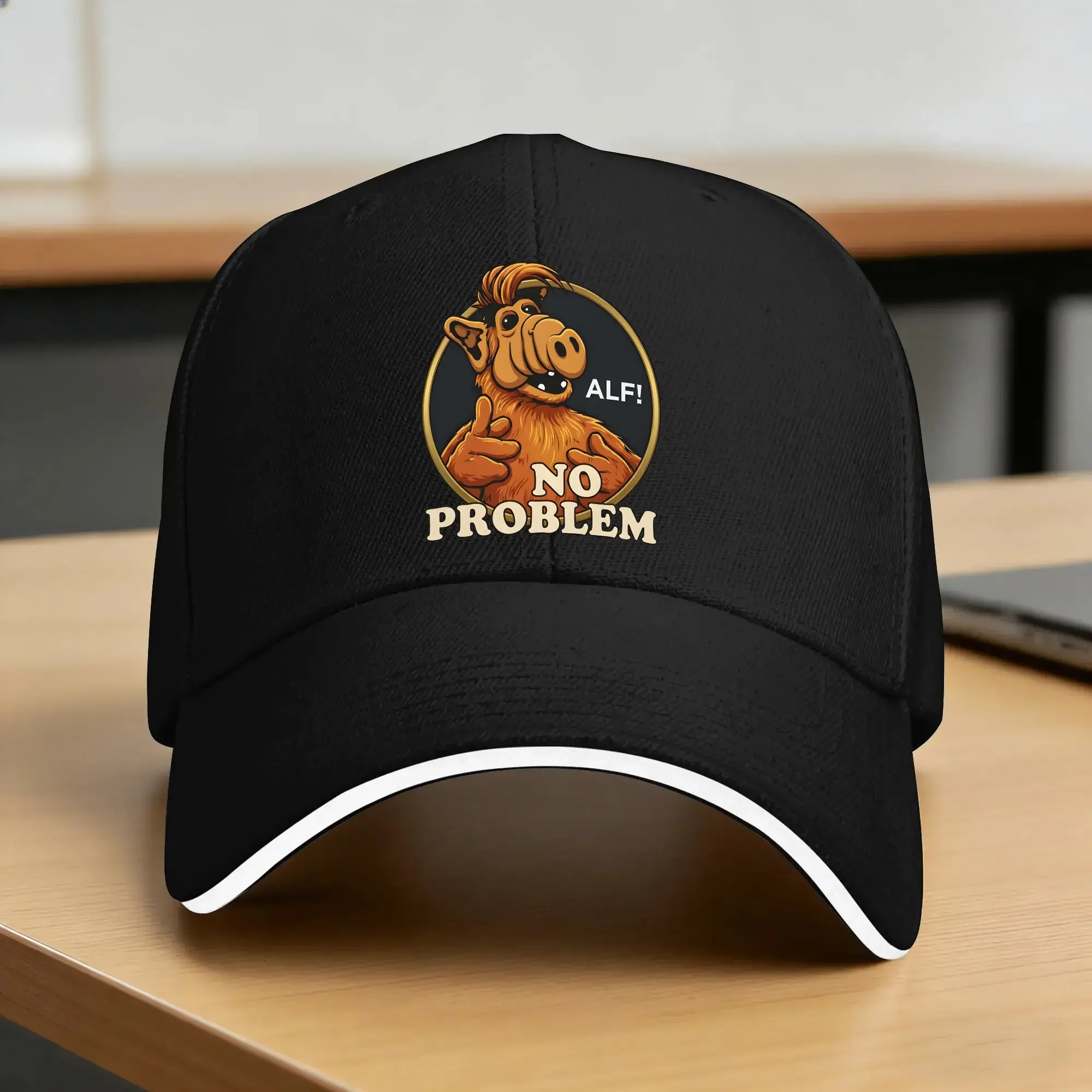 New Sun Baseball Cap Alf No Problem  Print Hip Hop Hats Wholesale Fashion Outdoor Gym Baseball Caps