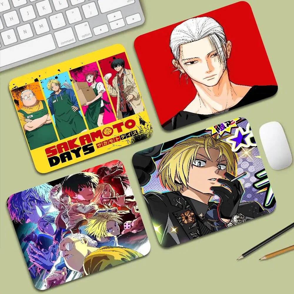 Classic Anime S-SAKAMOTO D-DAYS Mini Mouse Pad Office Mousepad Small With Stitched Edge Non-Slip Rubber Base For Home Computer