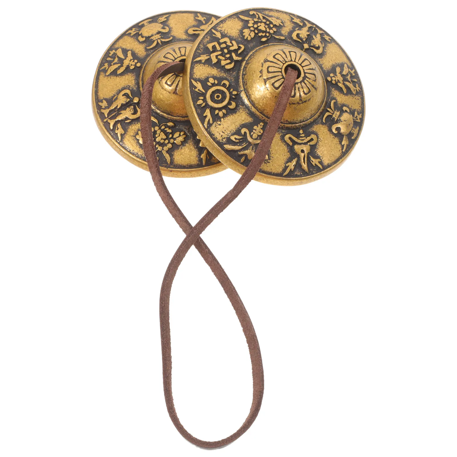 مجموعة الصنج Tingsha النحاسية للتأمل واليوجا والطقوس الروحية أداة قرع الصوت الرنين واضحة فنغ شوي