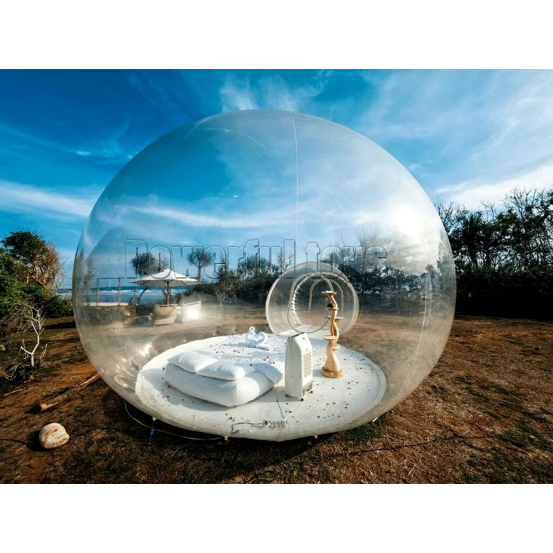 outdoor camping hotel inflatable clear bubble dome transparent tent