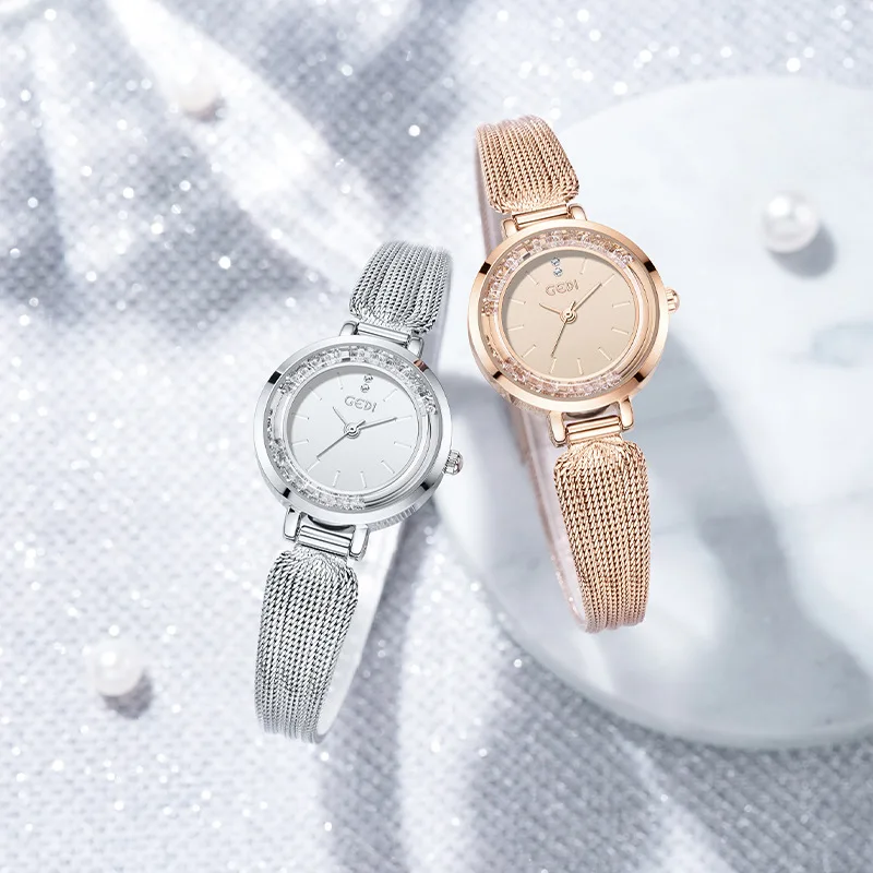 New Ladies Watch Light Luxury Brand Flowing Sand Diamond Premium Candy Strap Women Fashion Quartz Wristwatches Accessories Gift