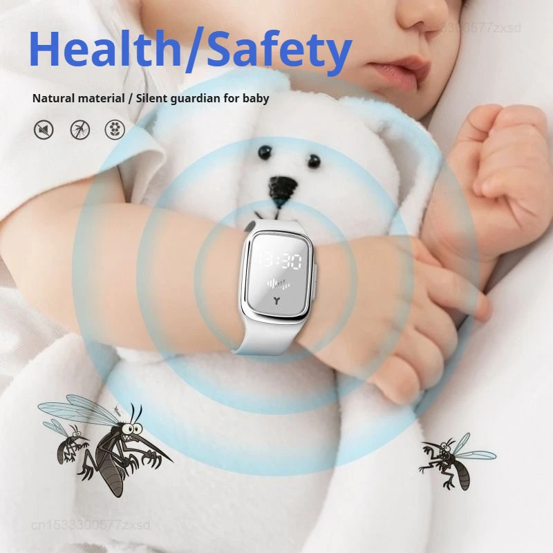  New Ultrasonic High-Tech Mosquitoes Repeller Bracelet Wristband Indoor Outdoor 3 Gear Adult Bracelet Anti Mosquitoes Bite