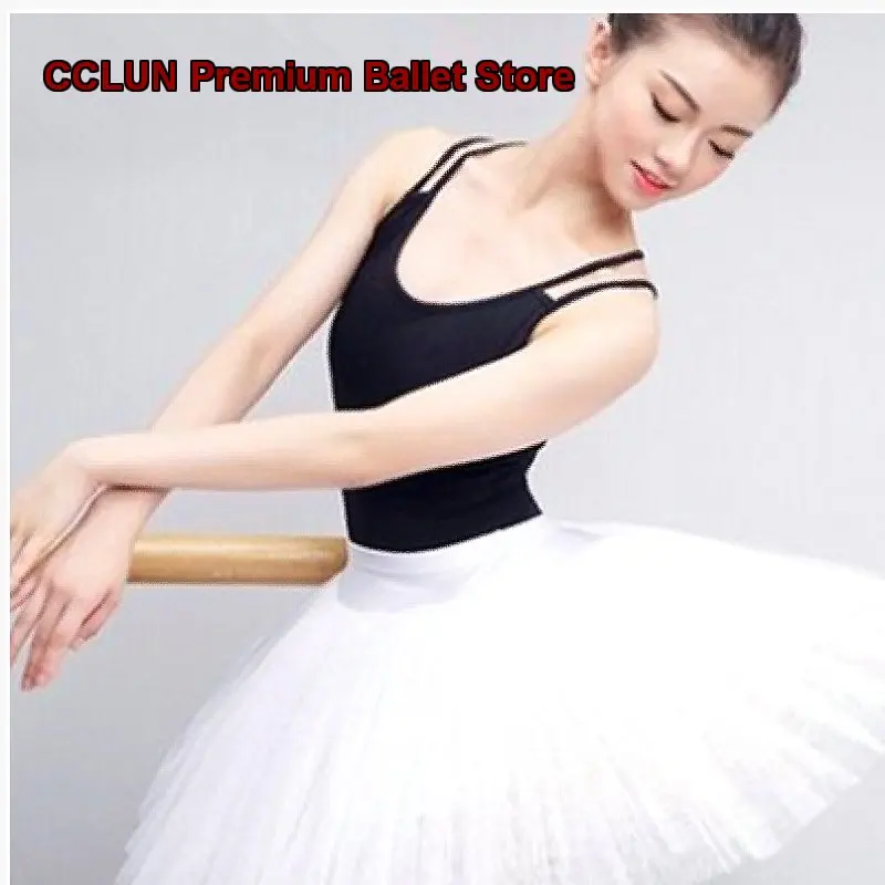 Professional 6-Layer Mesh Tutu Dance Practice Leotard Swan Lake Examination Costume