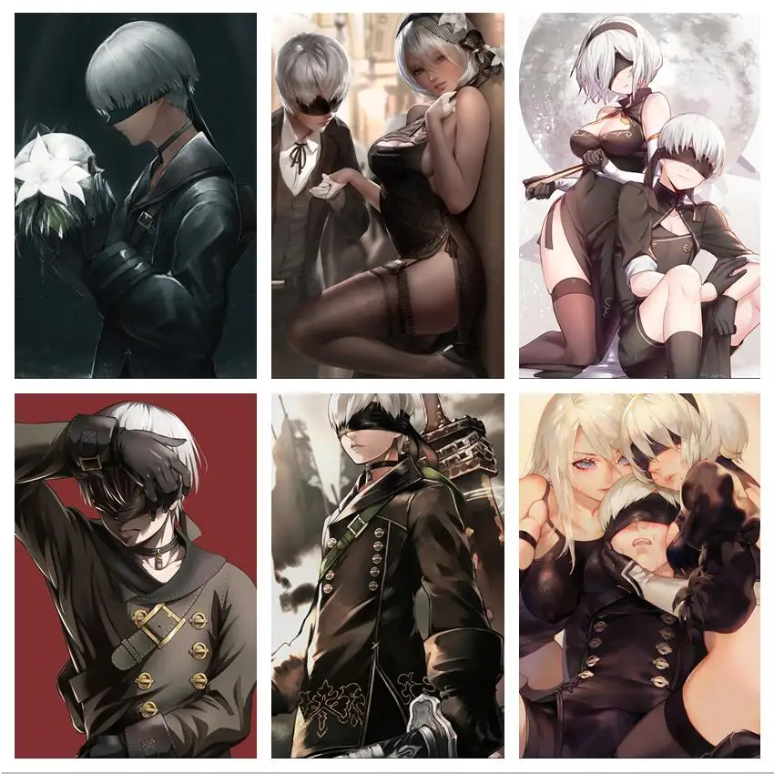 Canvas Painting Anime Posters NieR Automata YoRHa No.9 Type S Wall Decor Wall Art Picture for Living Room Decoration