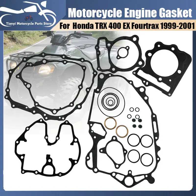 

Motorcycle Engine Cylinder Cover Gasket Kit For Honda Honda TRX 400 EX Fourtrax 1999-2001 Motorcycle Engine Gasket Set Replace
