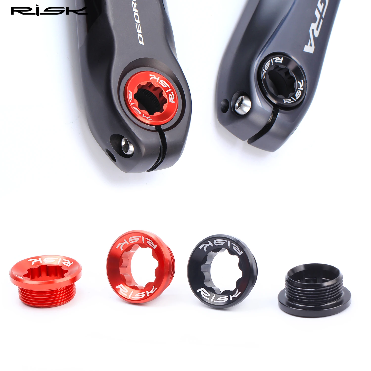 RISK M20x8mm Bike Crank Cover Aluminium Bicycle Bottom Bracket Bolts MTB Chainwheel BB Cranks Arm Cover For Deore/XT Crankset