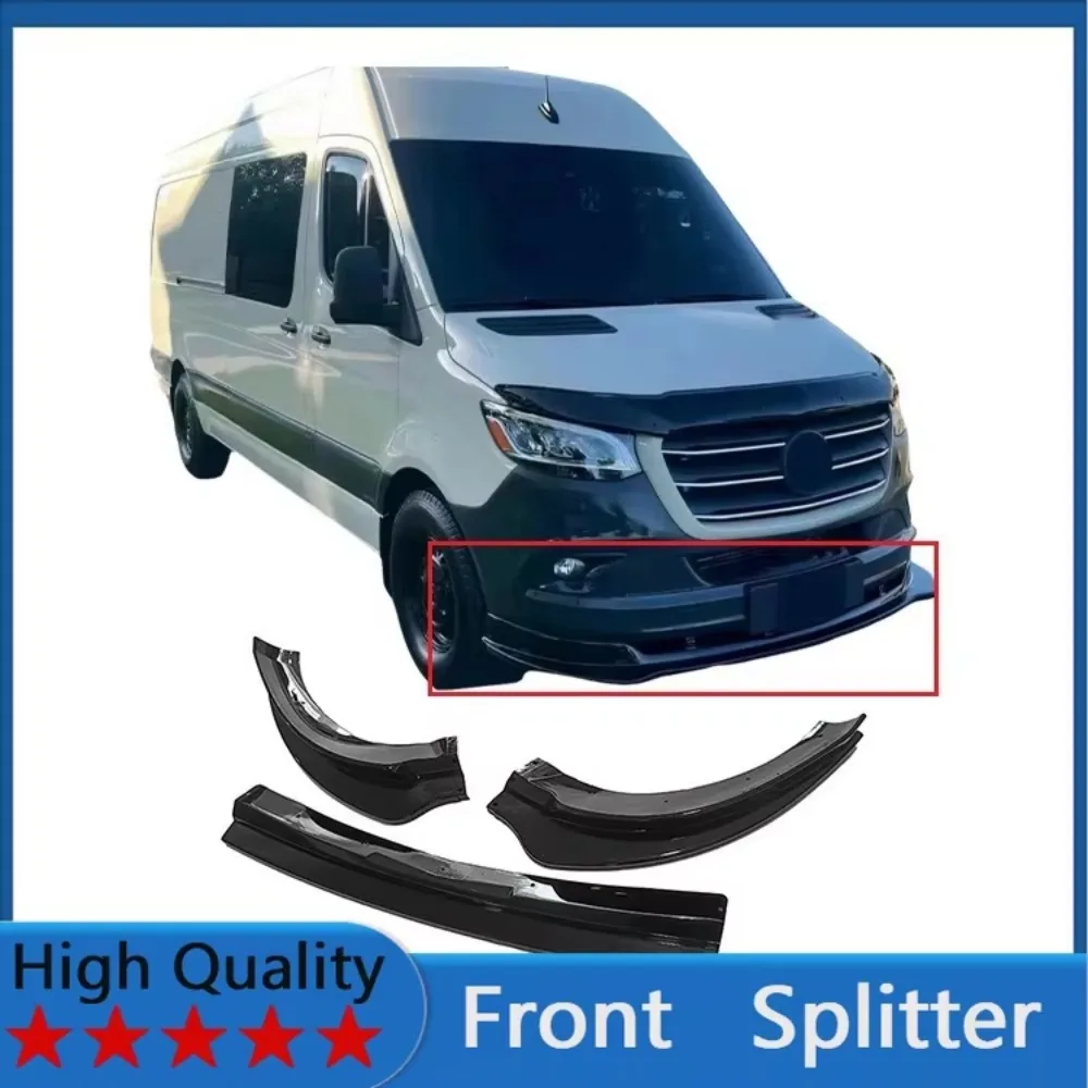 

For Mercedes-Benz Sprinter W907 2018-2025 Year Splitter Front Bumper Lips Spoiler Body Kit Accessories
