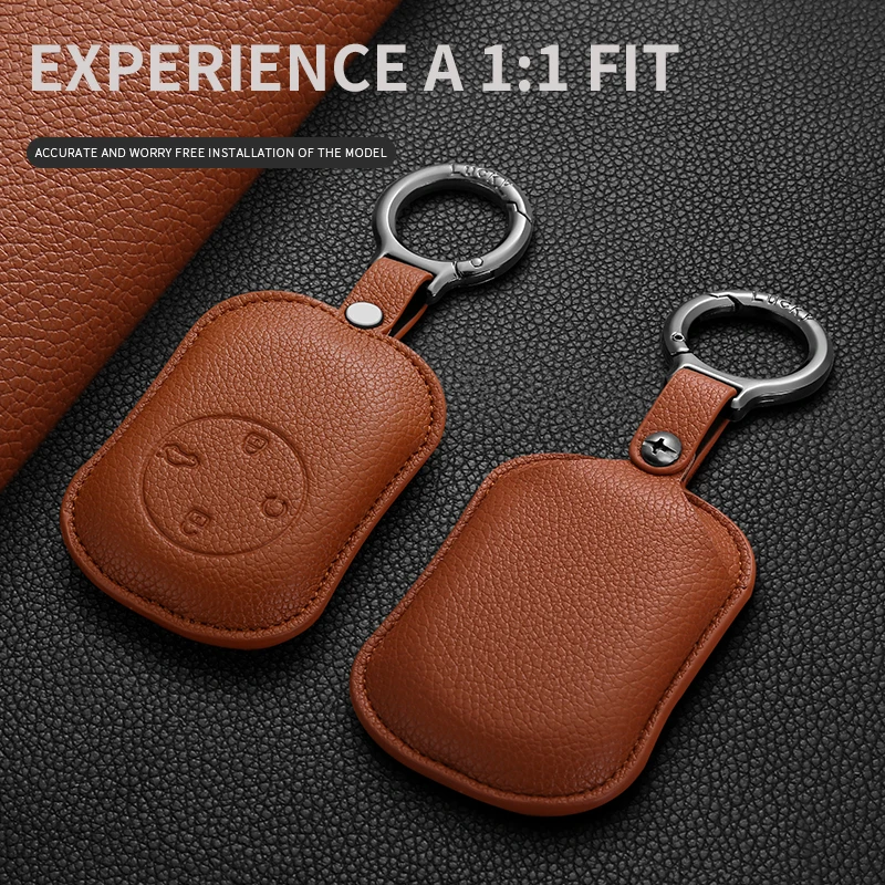 4 أزرار جلدية حافظة مفاتيح السيارة لشيري فولوين A8L A9L T8 T9 T10 T11 X3 X3L مفتاح بعيد المضادة للخدش حامي الملحقات