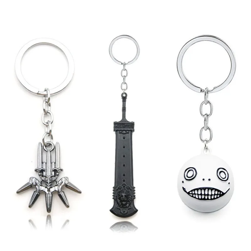 Popular Game NieR Automata YoRHa Keychains No. 2 Type B Beastlord Sword Oddity Emil Metal Charm KeyChain Cosplay Gifts view 2