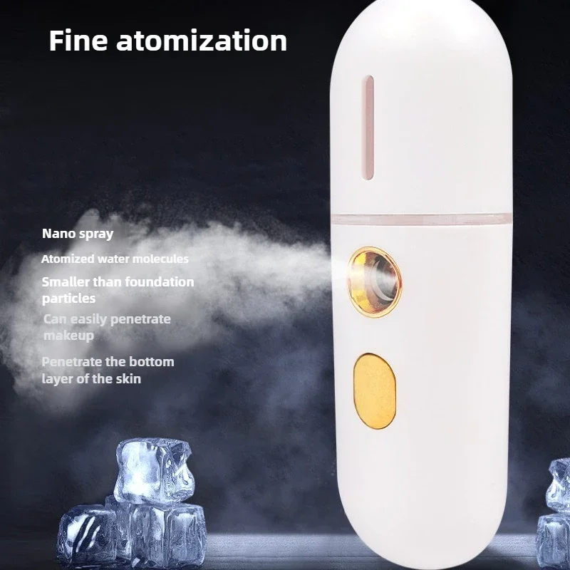 Mini vaporizador Facial Nano Spray vaporizador hidratante niebla Facial máquina de pulverización fría Humidificador portátil Humidificador de belleza USB