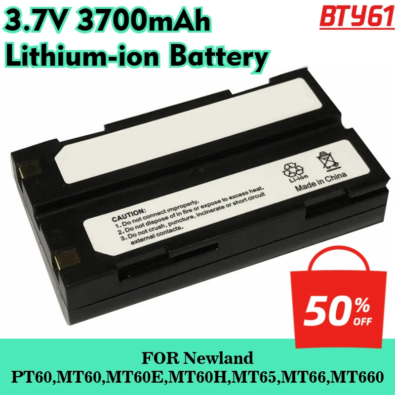 

BTY61 3.7V 3700mAh Lithium-ion Battery,for Newland PT60,MT60,MT60E,MT60H,MT65,MT66,MT660