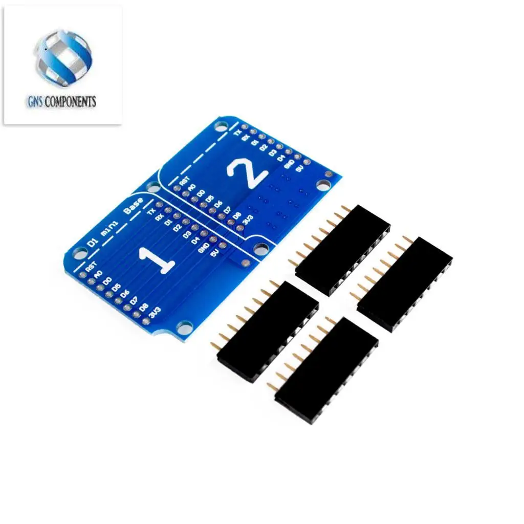 Double Socket Dual Base Shield for  D1 Mini NodeMCU ESP8266