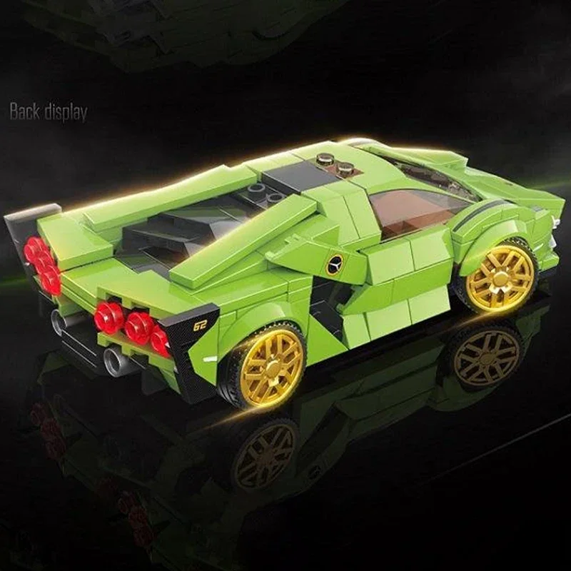 Racing Series MOC QUANGUAN 100140 Racing Sport Car Supercar Hypercar Model 368pcs Technical Building Blocks Brick Puzzle Toys