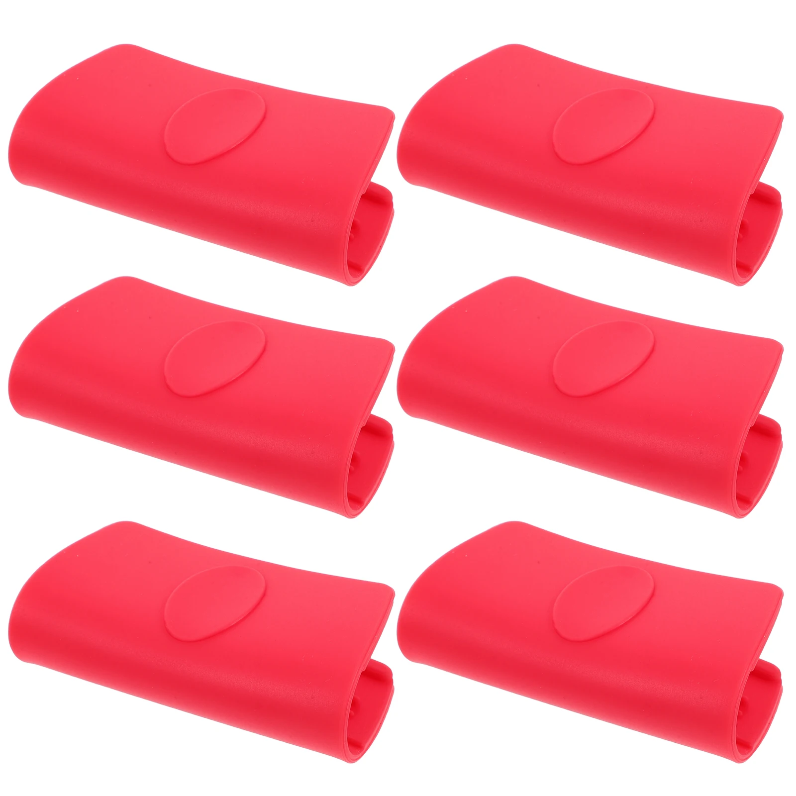 

6pcs Silicone Pot Covers Non-Slip Heat Resistant Universal Fit For All Cookware Kitchen Accessory Pot Handle Protective Sleeves