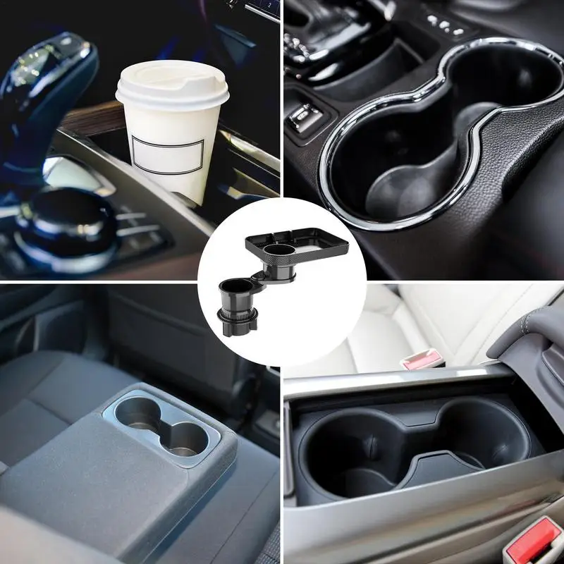 Car Coffee Cup Holder 2 In 1 Drink Holder Adapter Adjustable Auto Front Seat Cup Extender Organizer For Drinks Wallets Mobile
