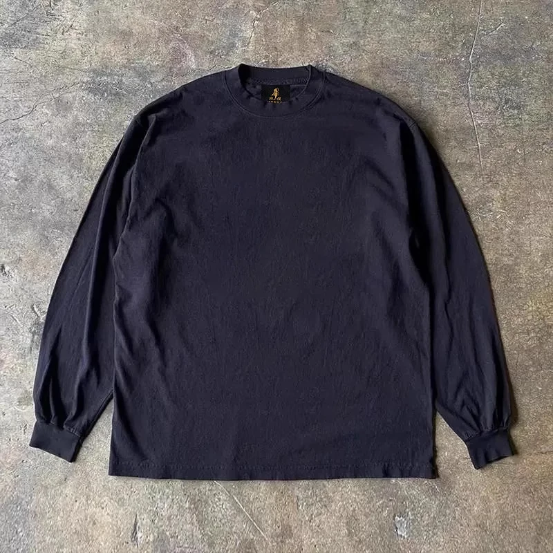 Long Sleeve T-Shirt 310 Pure Cotton Double Thread Women's Style Three Needle Charitable Fundraising Upward Hero American Couple