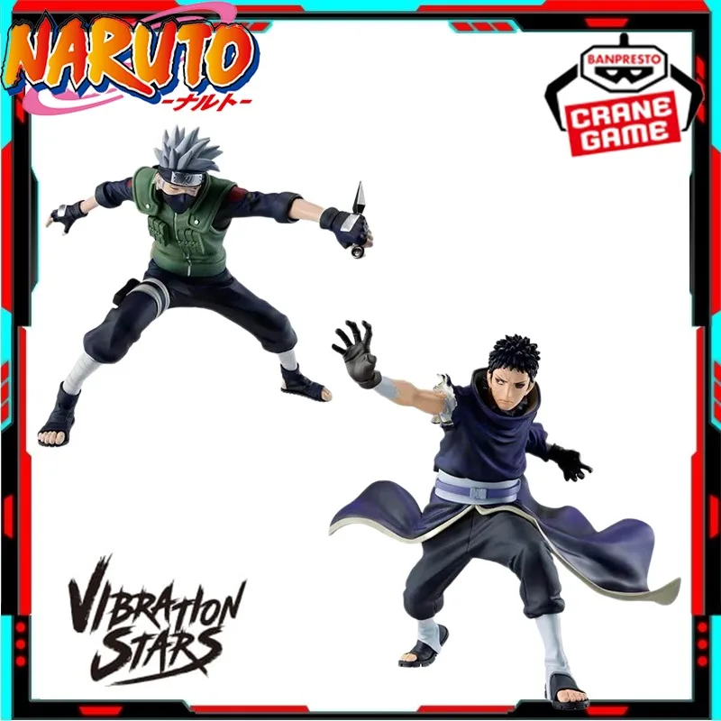 

In Stock Original Bandai NARUTO 72 Series VIBRATION STARS Vol.63 Kakashi Hatake Obito Uchih Figure Anime Action Model Toys