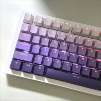 Keycaps Gradient Front Engraved Translucent Set OEM for Mechanical Keyboards Gaming Keyboard 61 68 75 84 87 89 96 98 100 104 108