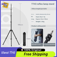 Ulanzi TT43 Multifunction Light Stand 1.9M Aluminum Alloy Reversible Folding Leg Tripod LED Light Projector Camera Metal Tripod