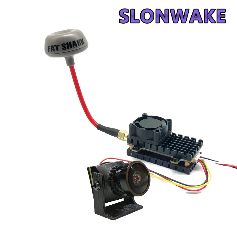 SLONWAKE Low Latency 5.8G 1.6W VTX 48CH 25mw/200mw/800mw/1000mw/1600mw and Cmos 1800TVL 2.1mm Lens PAL Camera