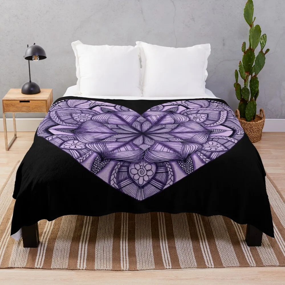 

Purple Heart Throw Blanket Thermal Blankets For Travel Travel Blanket