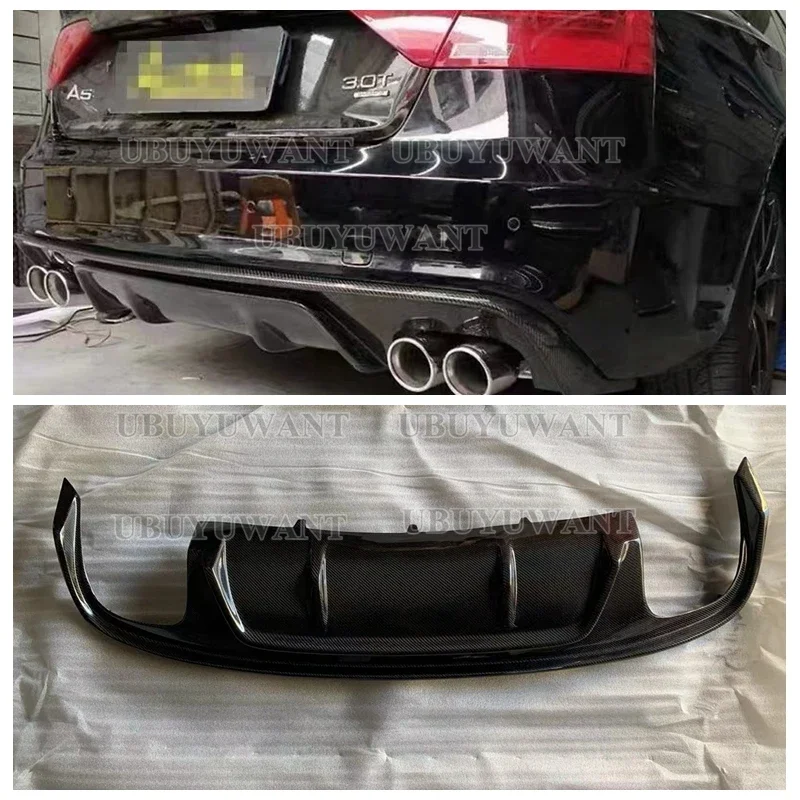 Rear Bumper Diffuser Lip Spoiler For Audi A5 S-line (ONLY FOR 4 DOORS) 2009 2010 2011 2012-2016 Carbon fiber Non For A5 Standard