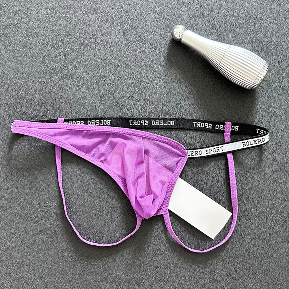 

Mens Sexy Lingerie Thongs Elastic Low Waist Briefs Open Crotch G Strings Underwear Male Panties Quick Dry Underpants Knickers