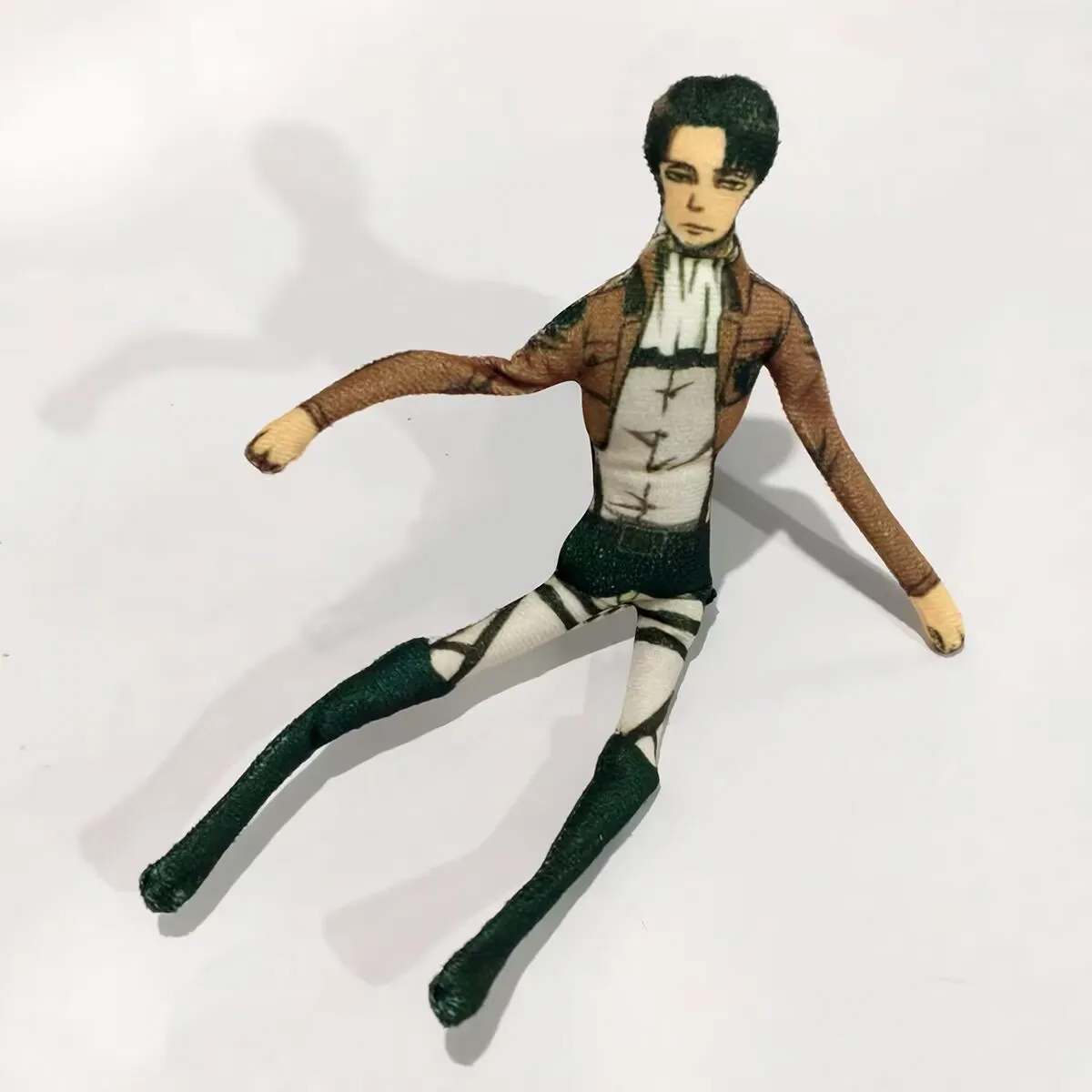 Attack On Titan Plush Doll 28cm Eren Jaeger Stuffed Dolls Abstract Joint Flexible Levi Ackerman Plush Toys Halloween Gift XMAS
